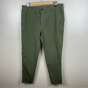 Aether Apparel Savannah Chino Pants Womens Size 32 Green Slim Tapered Leg Ankle